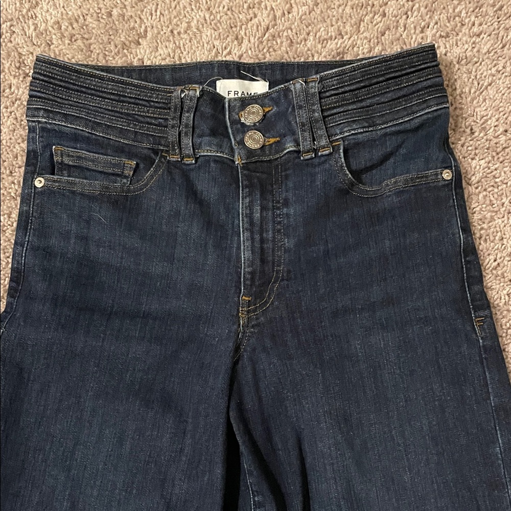 Frame Denim Dark Blue Flare Jeans - Picture 2 of 5
